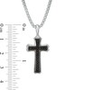 Thumbnail Image 3 of Previously Owned - Men's Black Spinel Cross Pendant in Sterling Silver and Black Rhodium - 24"
