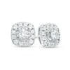 Thumbnail Image 1 of Previously Owned - 1/4 CT. T.W. Diamond Cushion Frame Stud Earrings in 10K White Gold