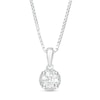 Thumbnail Image 1 of Previously Owned - 1/4 CT. T.W. Diamond Frame Pendant in 10K White Gold