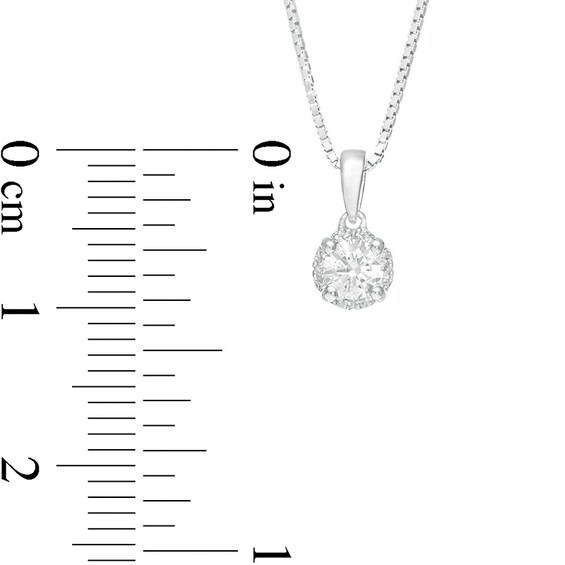 Previously Owned - 1/4 CT. T.w. Diamond Frame Pendant in 10K White Gold