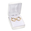Thumbnail Image 4 of Previously Owned - 22.0mm Four Leaf Clover Hoop Earrings in 14K Gold