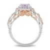 Thumbnail Image 3 of Previously Owned - Enchanted Disney Rapunzel Amethyst and 1/3 CT. T.W. Diamond Engagement Ring in 14K Two-Tone Gold