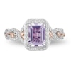 Thumbnail Image 4 of Previously Owned - Enchanted Disney Rapunzel Amethyst and 1/3 CT. T.W. Diamond Engagement Ring in 14K Two-Tone Gold