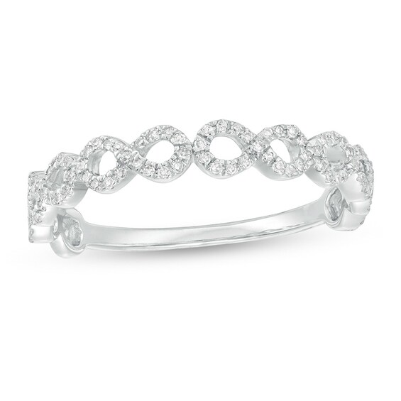 Previously Owned - 1/6 CT. T.w. Diamond Infinity Ring in 10K White Gold