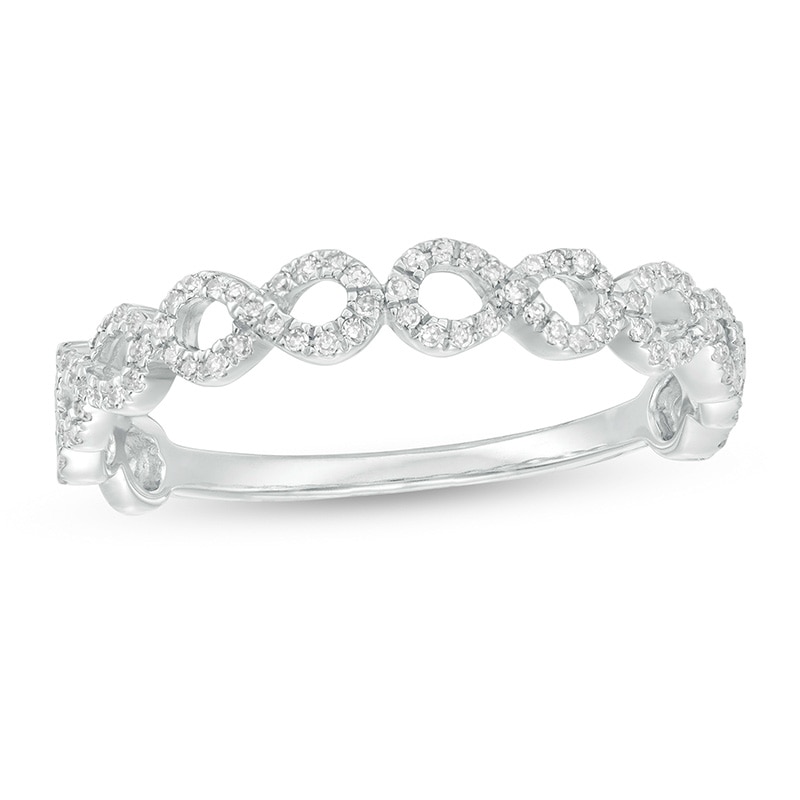 Main Image 1 of Previously Owned - 1/6 CT. T.W. Diamond Infinity Ring in 10K White Gold