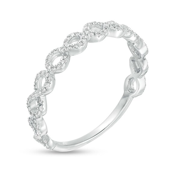 Previously Owned - 1/6 CT. T.w. Diamond Infinity Ring in 10K White Gold