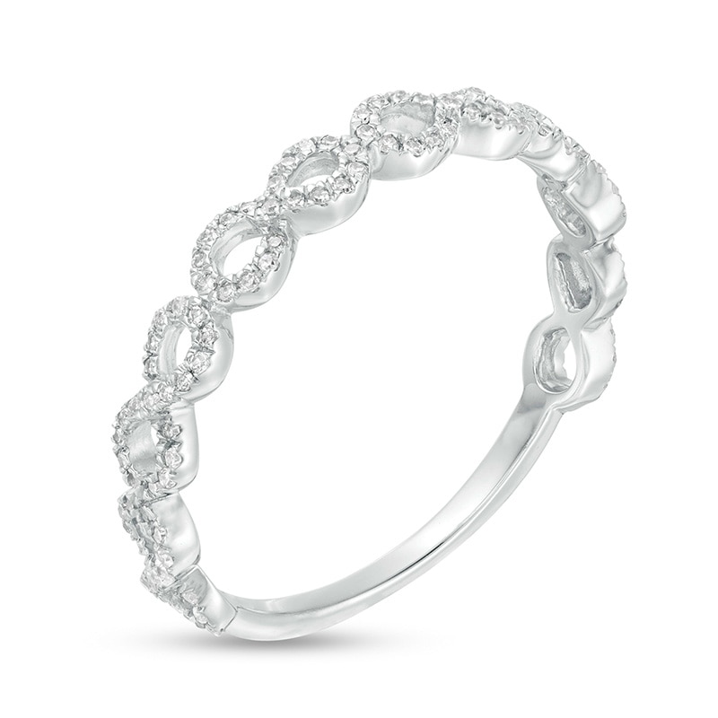 Main Image 3 of Previously Owned - 1/6 CT. T.W. Diamond Infinity Ring in 10K White Gold
