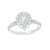 Thumbnail Image 1 of Previously Owned - 1 CT. T.W. Pear-Shaped Diamond Double Frame Engagement Ring in 14K White Gold