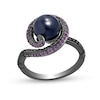 Thumbnail Image 1 of Previously Owned-Enchanted Disney Villains Ursula Freshwater Cultured Pearl, Amethyst and 1/4 CT. T.W. Diamond Ring