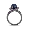 Thumbnail Image 3 of Previously Owned-Enchanted Disney Villains Ursula Freshwater Cultured Pearl, Amethyst and 1/4 CT. T.W. Diamond Ring