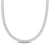 Thumbnail Image 1 of Previously Owned - 4.0mm Lab-Created White Sapphire Tennis Necklace in Sterling Silver - 17"