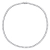 Thumbnail Image 3 of Previously Owned - 4.0mm Lab-Created White Sapphire Tennis Necklace in Sterling Silver - 17"