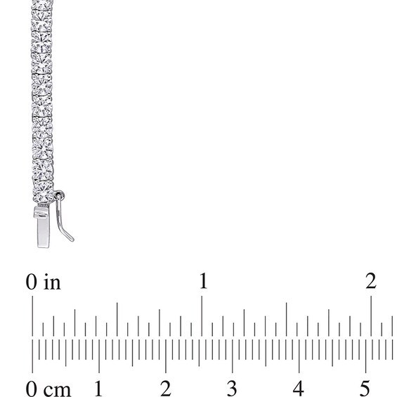Previously Owned - 4.0mm Lab-Created White Sapphire Tennis Necklace in Sterling Silver - 17"