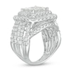 Thumbnail Image 3 of Previously Owned - 4 CT. T.W. Princess-Cut Composite Diamond Multi-Row Split Shank Engagement Ring in 10K White Gold