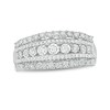 Thumbnail Image 1 of Previously Owned - 1/4 CT. T.W. Diamond Multi-Row Ring in 10K White Gold