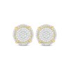 Thumbnail Image 2 of Previously Owned - 1/5 CT. T.W. Composite Diamond Frame Compass Stud Earrings in 10K Gold