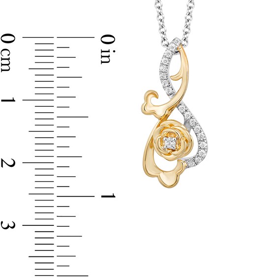 Previously Owned - Collector's Edition Enchanted Disney Beauty and the Beast 30th Anniversary Diamond Pendant