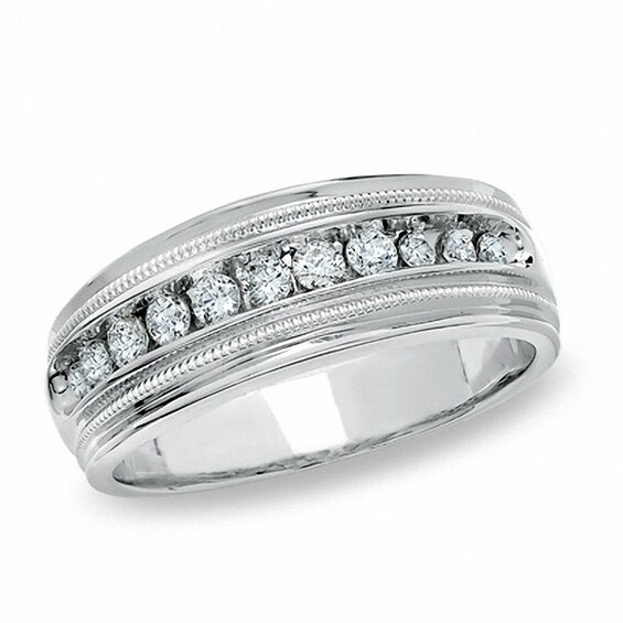 Previously Owned - 1/2 CT. T.w. Diamond Eleven Stone Ring in 14K White Gold