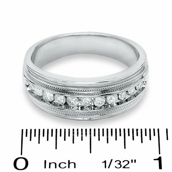 Previously Owned - 1/2 CT. T.w. Diamond Eleven Stone Ring in 14K White Gold