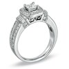 Thumbnail Image 2 of Previously Owned - 1 CT. T.W. Princess-Cut Diamond Frame Engagement Ring in 14K White Gold