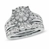 Thumbnail Image 1 of Previously Owned - 2-3/4 CT. T.W. Diamond Frame Bridal Set in 14K White Gold