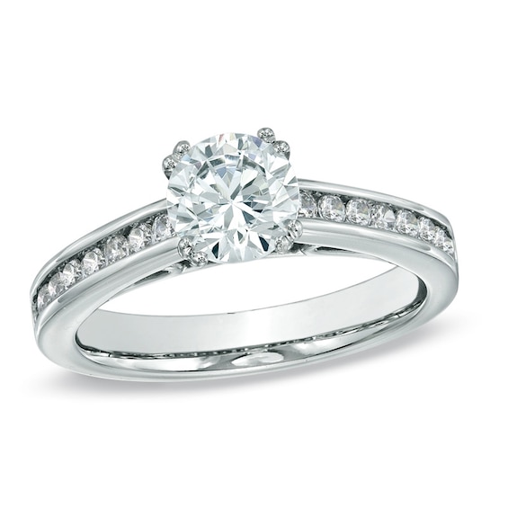 Previously Owned - Celebration Fire™ 1 CT. T.w. Diamond Engagement Ring in 14K White Gold (H-I/Si1-Si2)
