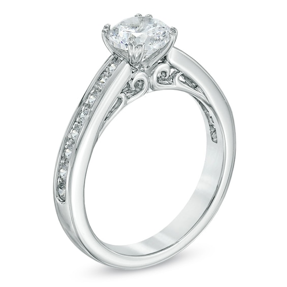 Previously Owned - Celebration Fire™ 1 CT. T.w. Diamond Engagement Ring in 14K White Gold (H-I/Si1-Si2)