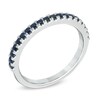 Thumbnail Image 2 of Previously Owned - Vera Wang Love Collection Blue Sapphire Wedding Band in 14K White Gold