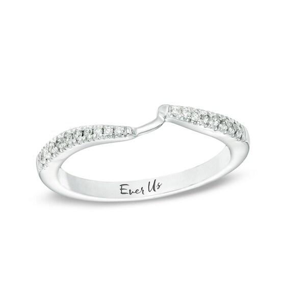 Previously Owned - Ever Us® 1/8 CT. T.w. Diamond Contour Band in 14K White Gold