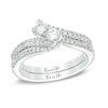 Thumbnail Image 3 of Previously Owned - Ever Us® 1/8 CT. T.W. Diamond Contour Band in 14K White Gold