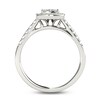 Thumbnail Image 3 of Previously Owned - 1/2 CT. T.W. Composite Diamond Square Frame Vintage-Style Engagement Ring in 14K White Gold