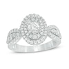 Thumbnail Image 1 of Previously Owned - 1-1/4 CT. T.W. Diamond Double Frame Engagement Ring in 14K White Gold