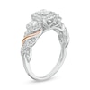 Thumbnail Image 2 of Previously Owned - 1 CT. T.W. Diamond Past Present Future® Frame Wrapped Shank Engagement Ring in 14K Two-Tone Gold