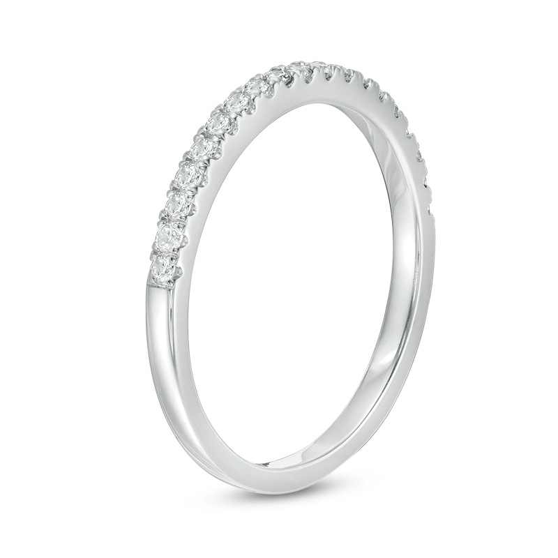 Main Image 3 of Previously Owned - 1/4 CT. T.W. Diamond Wedding Band in 10K White Gold