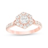 Thumbnail Image 1 of Previously Owned - 1 CT. T.W. Diamond Hexagon Frame Engagement Ring in 14K Rose Gold