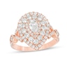 Thumbnail Image 1 of Previously Owned - 1-1/2 CT. T.W. Pear-Shaped Diamond Triple Frame Engagement Ring in 14K Rose Gold (I/SI2)