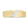Thumbnail Image 4 of Previously Owned - Men's 1/10 CT. T.W. Diamond Three Stone Slant Ring in 10K Gold