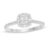Thumbnail Image 1 of Previously Owned - 3/8 CT. T.W. Princess-Cut Quad Diamond Frame Engagement Ring in 10K White Gold