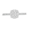 Thumbnail Image 4 of Previously Owned - 3/8 CT. T.W. Princess-Cut Quad Diamond Frame Engagement Ring in 10K White Gold