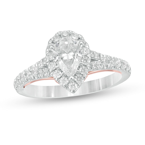 Previously Owned - Zales Private Collection 1 CT. T.w. Colourless Diamond Engagement Ring in 14K Two-Tone Gold