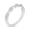 Thumbnail Image 3 of Previously Owned - 1/5 CT. T.W. Diamond Twist Shank Anniversary Band in 14K White Gold