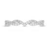 Thumbnail Image 4 of Previously Owned - 1/5 CT. T.W. Diamond Twist Shank Anniversary Band in 14K White Gold