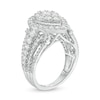 Thumbnail Image 3 of Previously Owned - 2 CT. T.W. Composite Diamond Pear-Shaped Frame Engagement Ring in 10K White Gold
