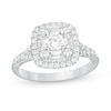 Thumbnail Image 1 of Previously Owned - 1 CT. T.W. Diamond Cushion Frame Engagement Ring in 14K White Gold