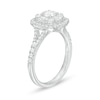 Thumbnail Image 3 of Previously Owned - 1 CT. T.W. Diamond Cushion Frame Engagement Ring in 14K White Gold