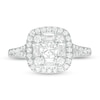 Thumbnail Image 4 of Previously Owned - 1 CT. T.W. Diamond Cushion Frame Engagement Ring in 14K White Gold