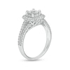 Thumbnail Image 3 of Previously Owned - 1 CT. T.W. Princess-Cut Diamond Cushion Frame Split Shank Engagement Ring in 14K White Gold
