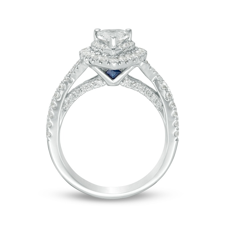 Main Image 3 of Previously Owned - Vera Wang Love Collection 1-5/8 CT. T.W. Pear-Shaped Diamond Engagement Ring in 14K White Gold