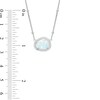 Thumbnail Image 2 of Previously Owned - Lab-Created Opal and White Sapphire Frame Necklace in Sterling Silver - 16"