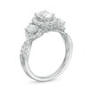 Thumbnail Image 2 of Previously Owned - 2 CT. T.W. Oval Diamond Past Present Future® Frame Twist Engagement Ring in 14K White Gold